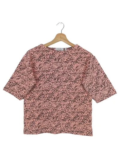 BICALLA Damen T-Shirt Gr. 36/S Rosa Blumenmuster Casual