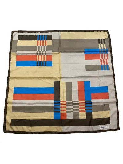 Gim Renoir Damen Halstuch Schal Geometrisch Mehrfarbig Elegant