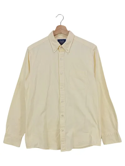 CHARLES TYRWHITT Business Hemd Herren Gelb Klassisch Langarm Größe 46/S