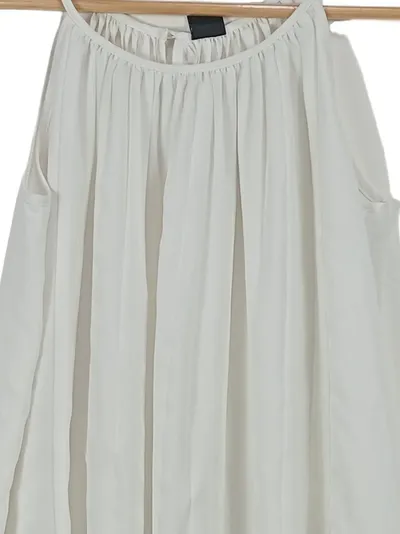 My Hailys Damen Top Ärmellos Raffungen Weiß Gr. XS 34 Polyester Freizeit