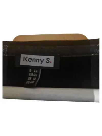 Kenny S. Damen Spitzenbluse Langarm Schwarz Gr. 44 Elegant Festlich