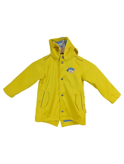 Steiff Kinder Regenjacke Gr. 92 Gelb Kapuze Maritim Polyester