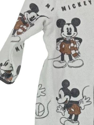 Disney Baby Schlafanzug Mickey Mouse Tiermotiv Baumwolle Weiß Gr. 68