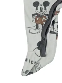 Disney Baby Schlafanzug Mickey Mouse Tiermotiv Baumwolle Weiß Gr. 68 3