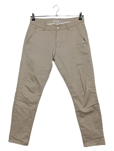 Genius Herren Chino Stoffhose Beige W32 Baumwolle Casual