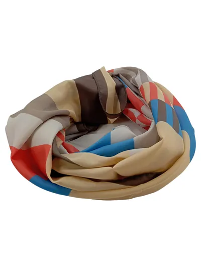 Gim Renoir Tuch Damen Mehrfarbig Seide Modern Schal Halstuch
