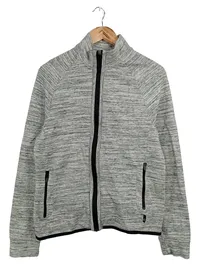 BURTON Damen Sweatjacke Gr. 36/S Grau Meliert Casual Reißverschluss 1