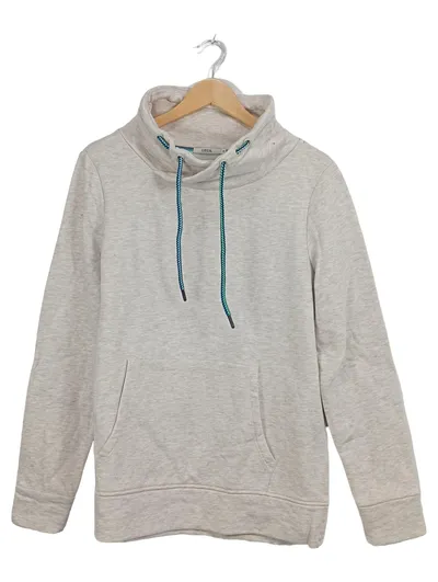 Cecil Damen Pullover Sweatshirt Grau Meliert Langarm Kapuze Gr. M