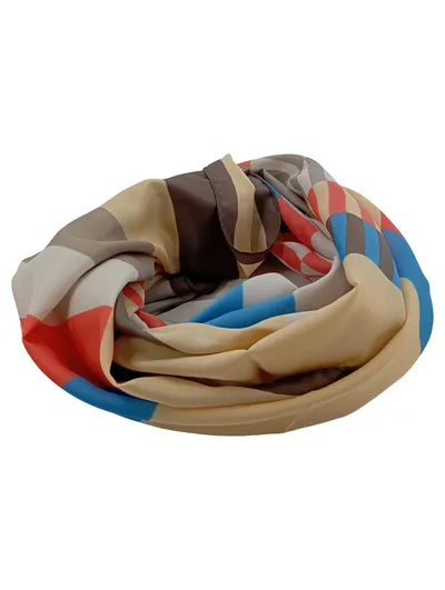 Gim Renoir Damen Tuch Modern Mehrfarbig Geometrisch Polyester Schal