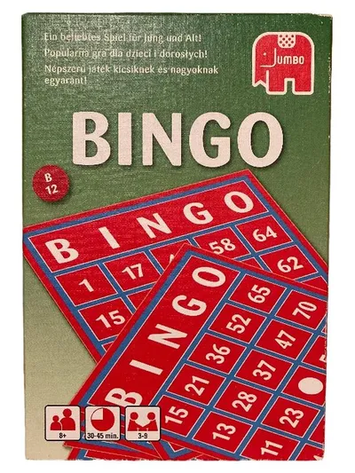 Jumbo Bingo Gesellschaftsspiel Familienspiel ab 8 Jahre 3-9 Spieler