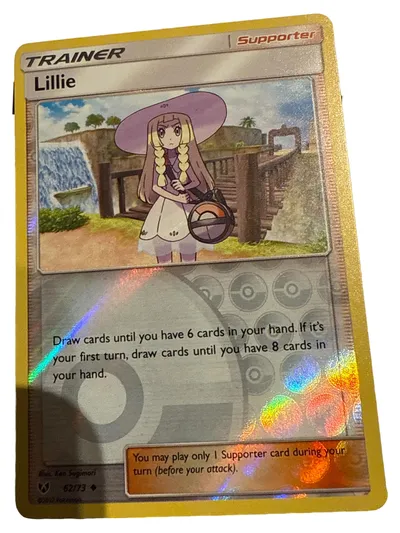 Pokémon Lillie Trainer Sammelkarte Holo Glitzer