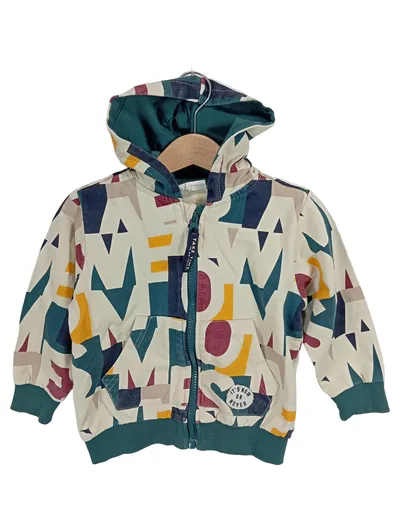 Coccodrillo Sweatjacke Kinder Kapuze Grafik Print Mehrfarbig Gr. 92