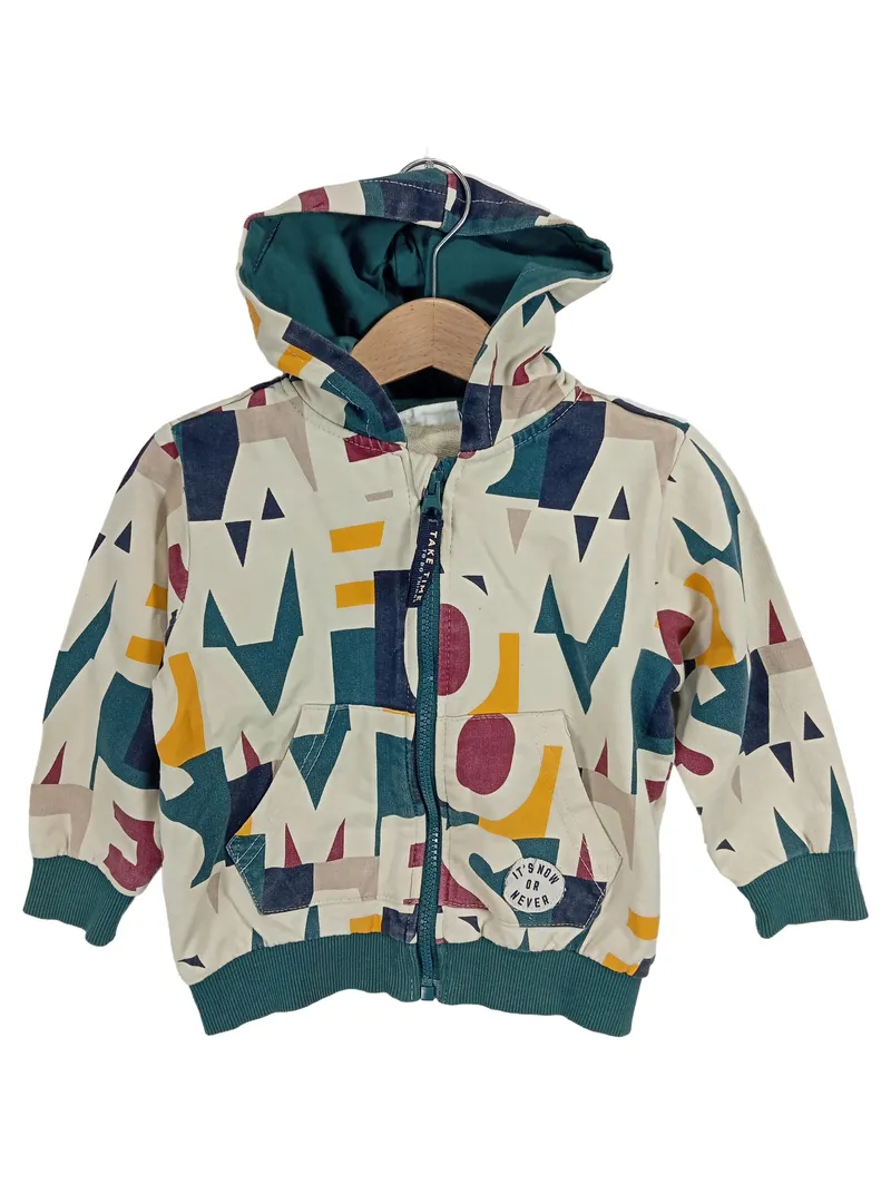 Coccodrillo Sweatjacke Kinder Kapuze Grafik Print Mehrfarbig Gr. 92 1