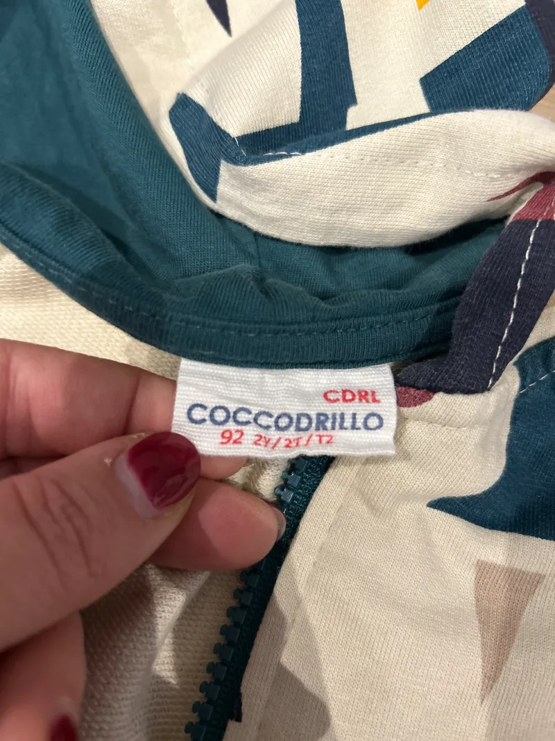Coccodrillo Sweatjacke Kinder Kapuze Grafik Print Mehrfarbig Gr. 92 4
