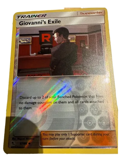 Pokémon Sammelkarte Giovannis Exil Trainer Supporter Holo
