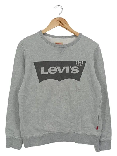 LEVIS Kinder Sweatshirt Grau Gr. 164 Logo-Print Basic Casual