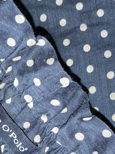 Marc O'Polo A-Linienrock Damen Baumwolle Seide Gr. 40/L Blau Gepunktet