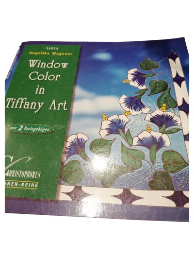 Christophorus Window Color Tiffany Art Malbuch Vorlagebögen Schablone Blumen