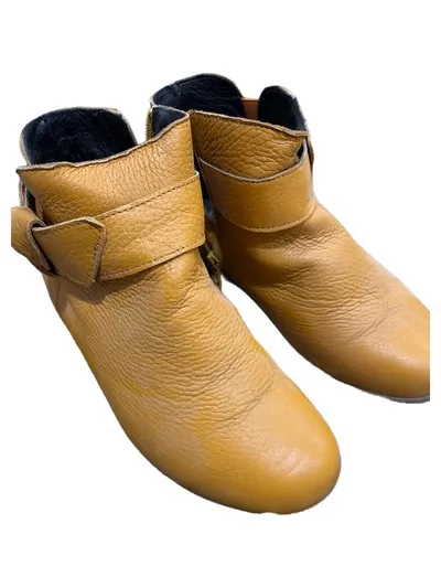 Vitaform Damen Stiefelette Gr. 36 Braun Leder Casual Boots Reißverschluss