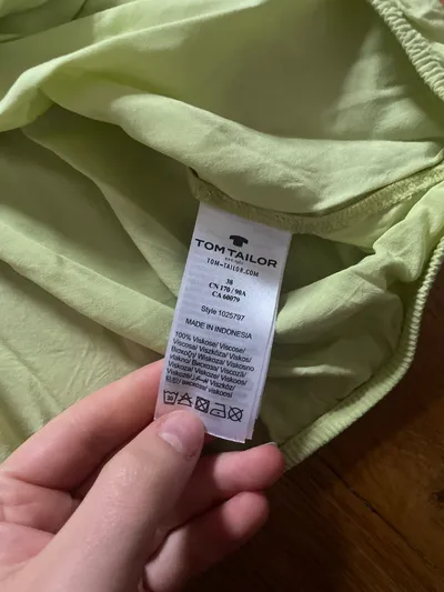 Tom Tailor Damen Bluse Top Gr. 38 M Grün Viskose Ärmellos Casual