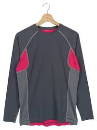 BJöRN DæHLIE Damen Sport Shirt Langarm Grau Gr. 38/M Polyester Wolle 1