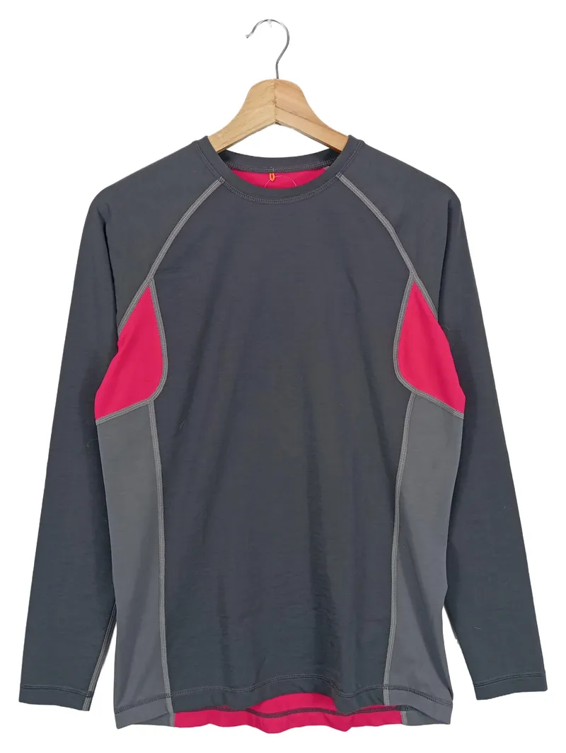 BJöRN DæHLIE Damen Sport Shirt Langarm Grau Gr. 38/M Polyester Wolle 1