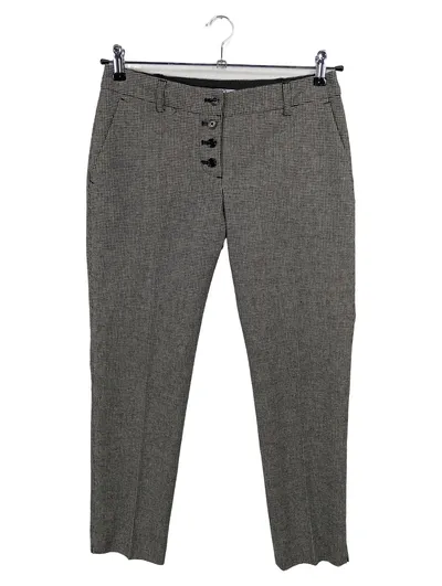 Liu Jo Damen Outdoorhose Gr. 42 Grau Hahnentritt Klassisch Modern