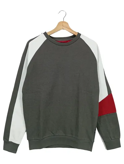 INDICODE Pullover Herren Grau Gr. 46/S Casual Sweatshirt Basic Modern