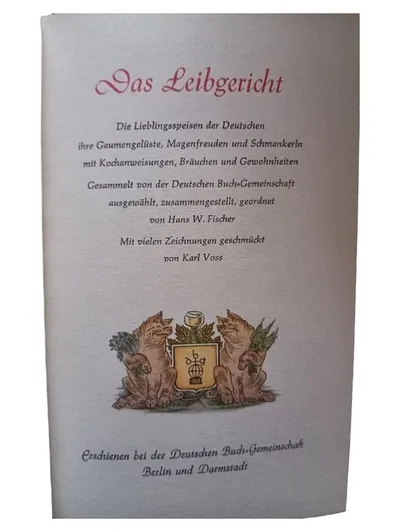 Deutsche Lieblingsspeisen Kochbuch Hans W. Fischer Retro Küche