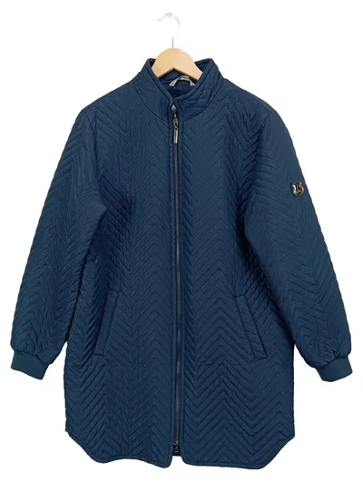 FRANSA Damen Steppmantel Gr. 40/L Blau Casual Gesteppt