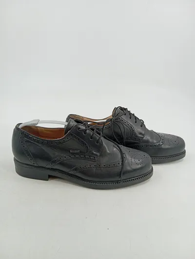Salamander Budapester Schnürschuhe Herren Leder Business Lochmuster Schwarz 42