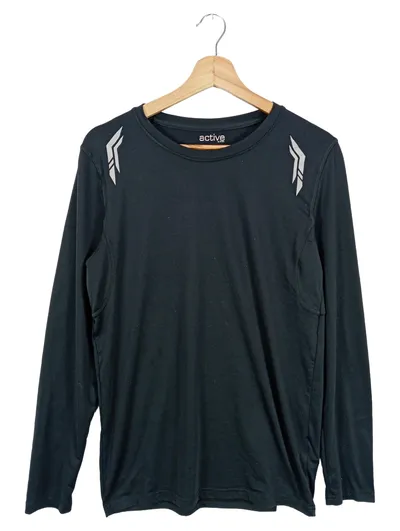 TCHIBO Ski Unterhemd Herren Gr. 46/S Schwarz Sportlich Langarm Funktionsshirt