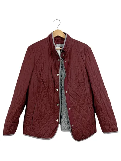 Avena Damen Steppjacke Gr. 46/3XL Bordeaux Rot Gesteppt Übergangsjacke