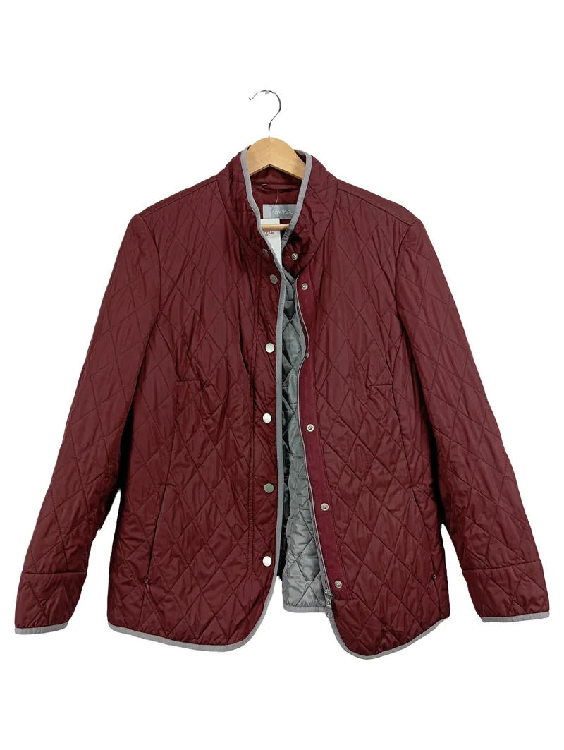 Avena Damen Steppjacke Gr. 46/3XL Bordeaux Rot Gesteppt Übergangsjacke 1