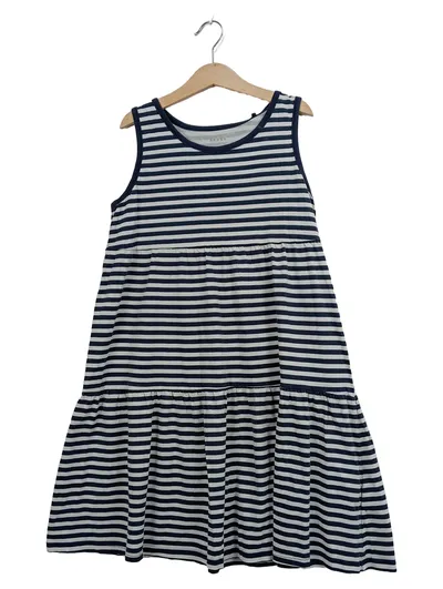 Name It Mädchen Sommerkleid Gr. 152 Maritim Gestreift Blau Baumwolle