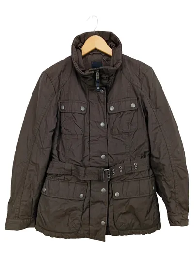 CINQUE Damen Outdoorjacke Gr. 36 Braun Praktisch Gürtel Reißverschluss