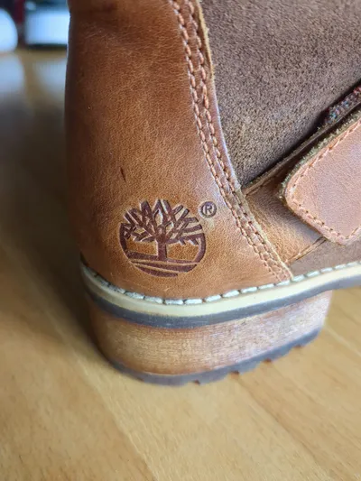 Timberland Damen Stiefel Gr. 37,5 Leder Schnürstiefel Braun Schnalle