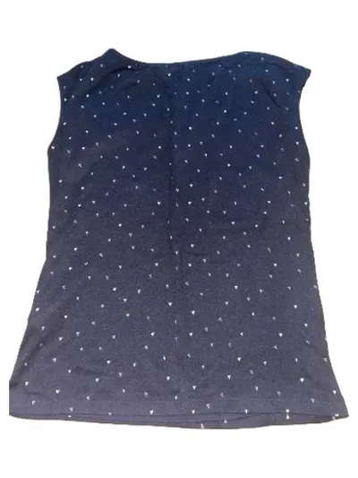 Street One Damen Top Gr. 36/S Schwarz Herzmuster Ärmellos Baumwolle