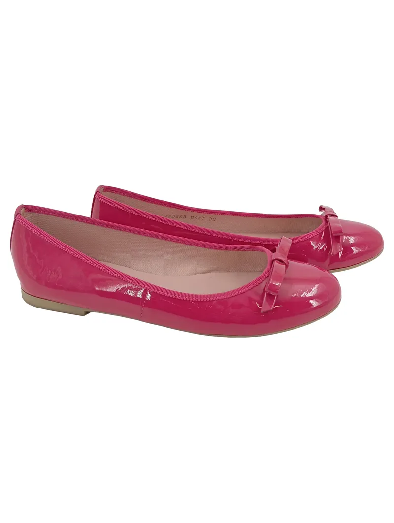 PRETTY BALLERINAS Ballerinas Damen 36 Rosa Lack Feminin Schleife 1