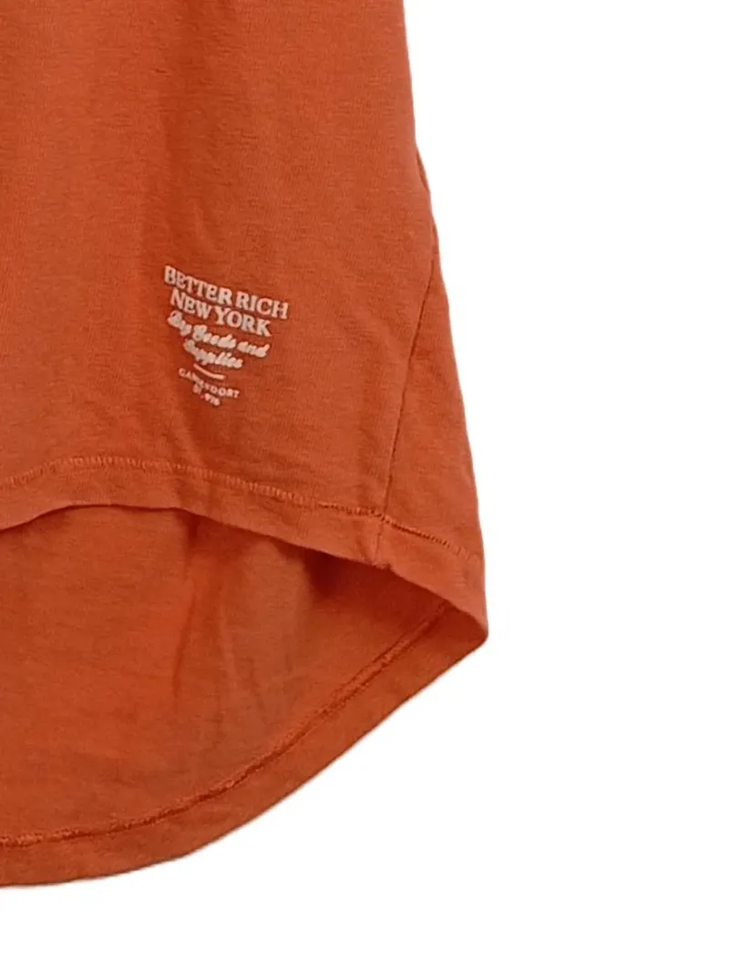 Better Rich Damen Top Leinen Ärmellos Casual Orange Gr. L 2