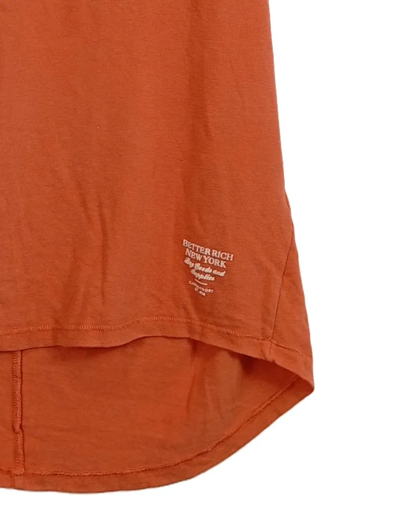 Better Rich Damen Top Leinen Ärmellos Casual Orange Gr. L 3