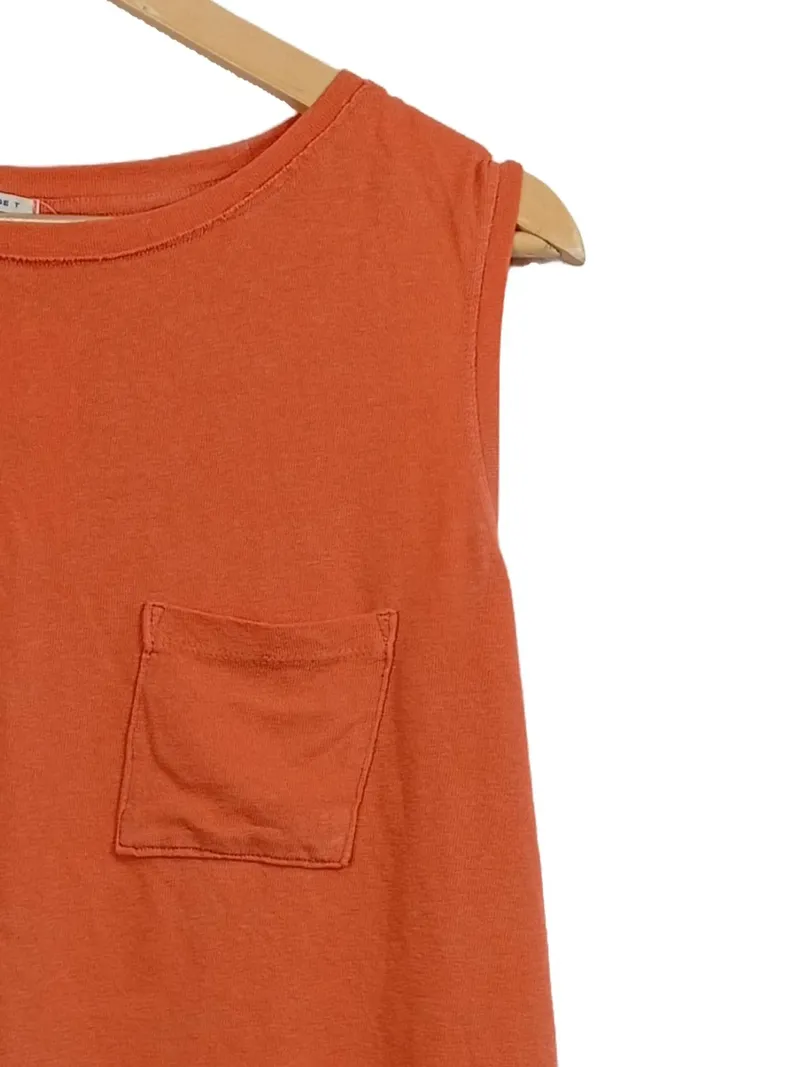 Better Rich Damen Top Leinen Ärmellos Casual Orange Gr. L 5