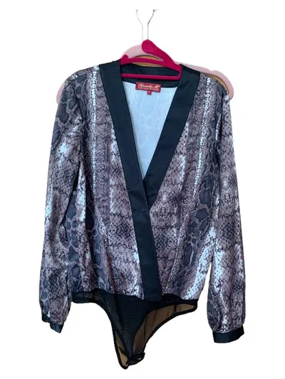 Ricarda M. Damen Body Gr. 38 Mehrfarbig Schlangenmuster Elegant Modisch