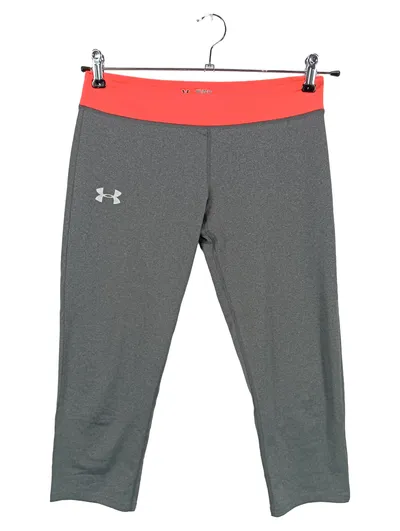 UNDER ARMOUR Leggings Kinder YXL 164 Grau Sportlich HeatGear Capri