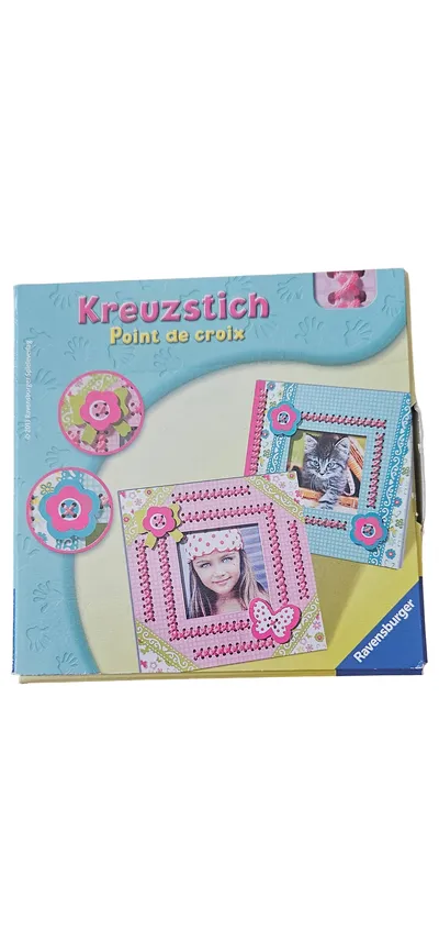 Ravensburger Kreuzstich Set Blumen Bastelset Kinder Mehrfarbig Kreativ