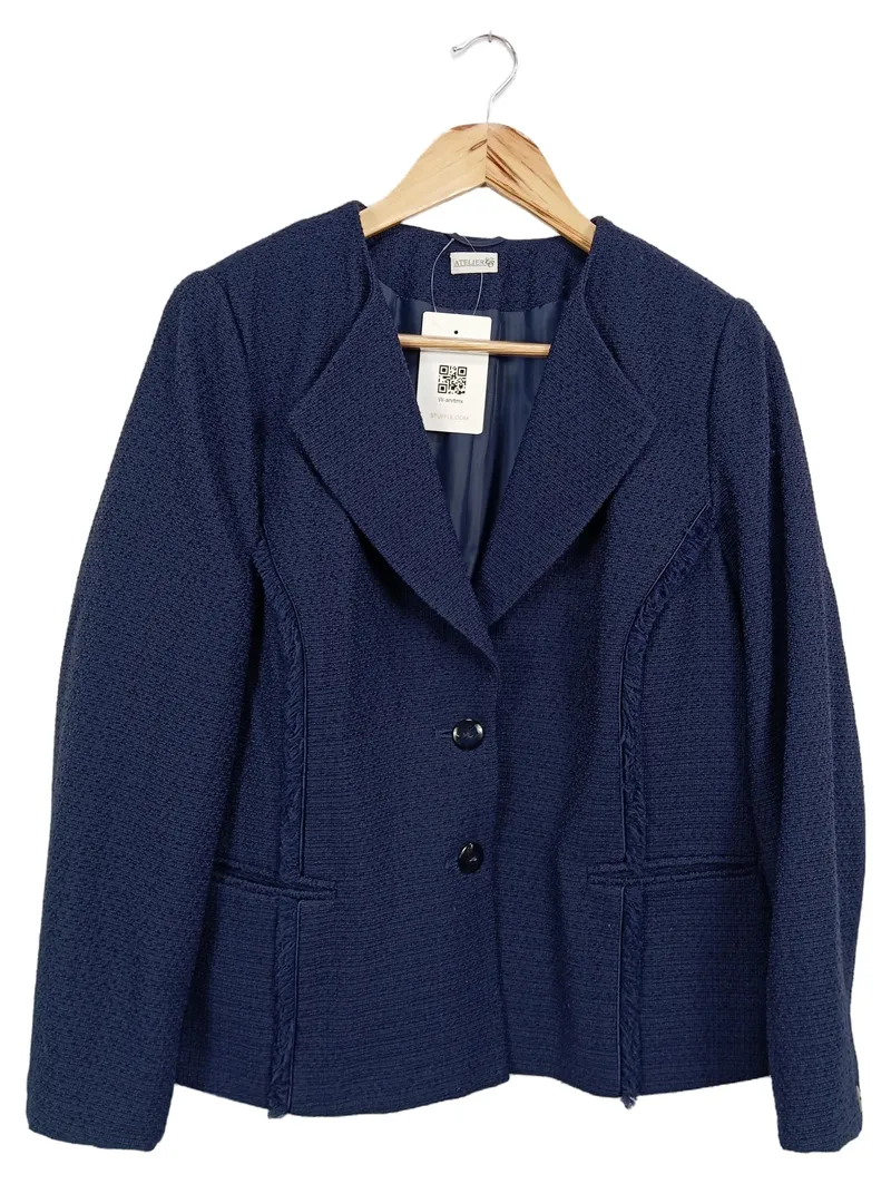 ATELIER GOLDNER SCHNITT Damen Blazer 42/L Blau Elegant Business 1