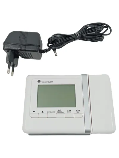 TEVION PCR128 Funk Wetterstation Digital Thermometer Uhr Weiß