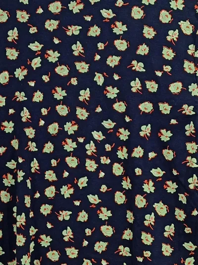 EDC by Esprit Damen Langarmshirt Blumenmuster Blau Gr. M Stehkragen