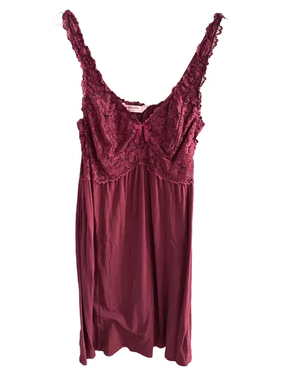 Hunkemöller Damen Nachthemd Rot Gr. M/38 Feminin Spitze