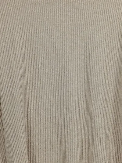 SEASONS Langarmshirt Damen Rippstrick Viskose Basic Beige Gr. 36 S